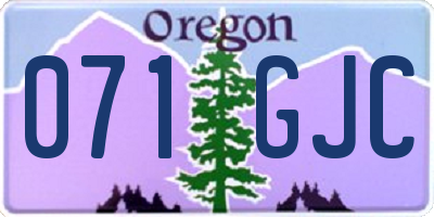 OR license plate 071GJC