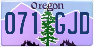 OR license plate 071GJD