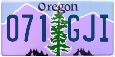 OR license plate 071GJI