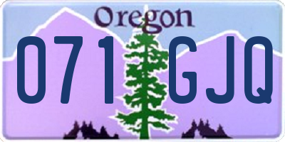 OR license plate 071GJQ