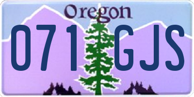 OR license plate 071GJS