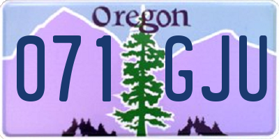 OR license plate 071GJU