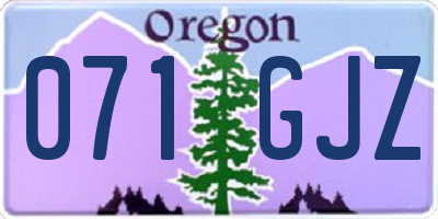 OR license plate 071GJZ