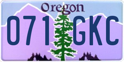 OR license plate 071GKC