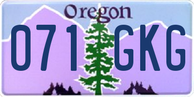 OR license plate 071GKG