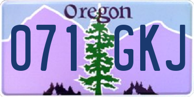 OR license plate 071GKJ