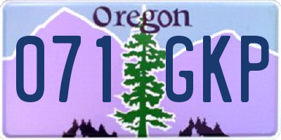 OR license plate 071GKP