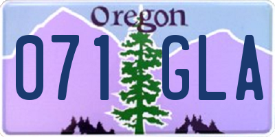 OR license plate 071GLA