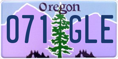 OR license plate 071GLE