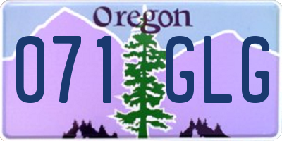 OR license plate 071GLG