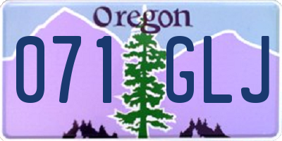 OR license plate 071GLJ