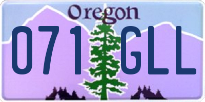 OR license plate 071GLL