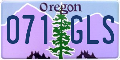 OR license plate 071GLS