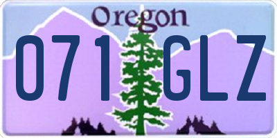OR license plate 071GLZ