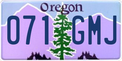 OR license plate 071GMJ