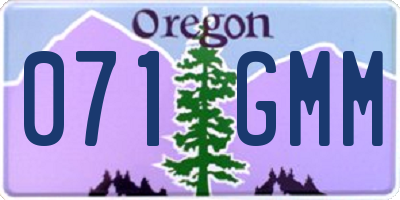 OR license plate 071GMM