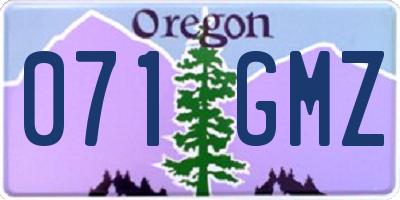 OR license plate 071GMZ