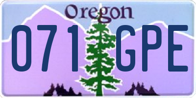 OR license plate 071GPE