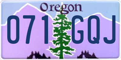 OR license plate 071GQJ