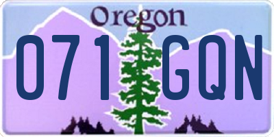 OR license plate 071GQN