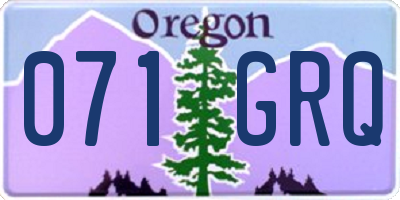 OR license plate 071GRQ
