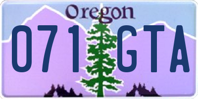 OR license plate 071GTA