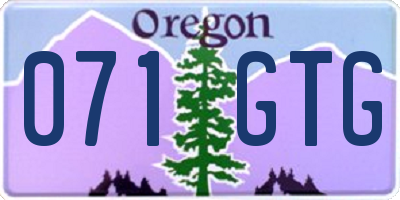OR license plate 071GTG