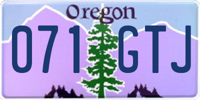 OR license plate 071GTJ