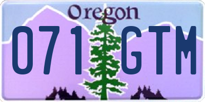 OR license plate 071GTM