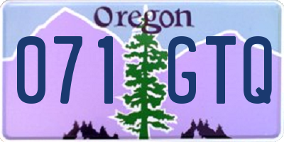 OR license plate 071GTQ