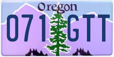 OR license plate 071GTT