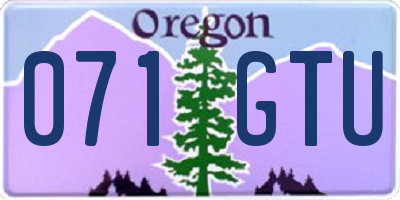 OR license plate 071GTU