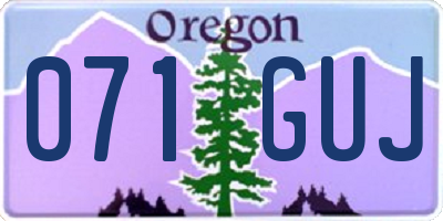 OR license plate 071GUJ