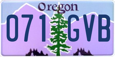 OR license plate 071GVB