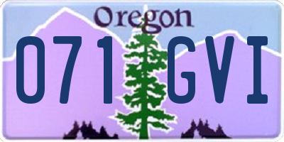 OR license plate 071GVI