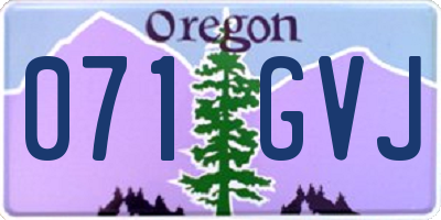 OR license plate 071GVJ