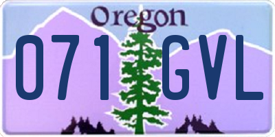 OR license plate 071GVL
