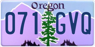 OR license plate 071GVQ