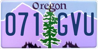 OR license plate 071GVU