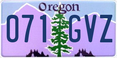 OR license plate 071GVZ
