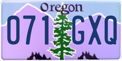 OR license plate 071GXQ