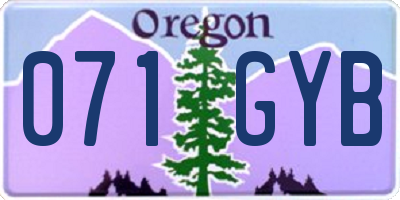 OR license plate 071GYB