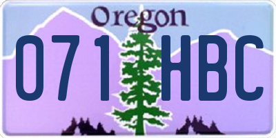 OR license plate 071HBC