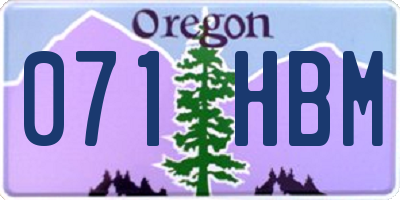 OR license plate 071HBM