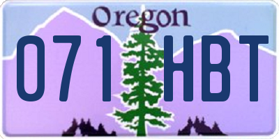 OR license plate 071HBT