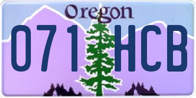 OR license plate 071HCB