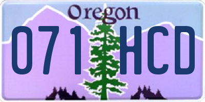 OR license plate 071HCD