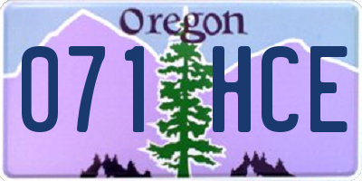 OR license plate 071HCE