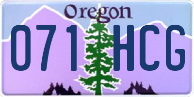 OR license plate 071HCG
