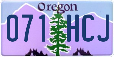 OR license plate 071HCJ